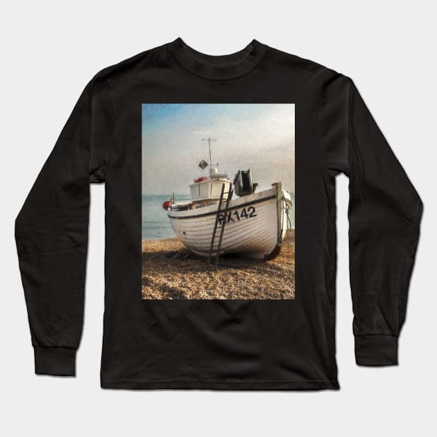 Fishing Boat and a Ladder Long Sleeve T-Shirt by IanWL